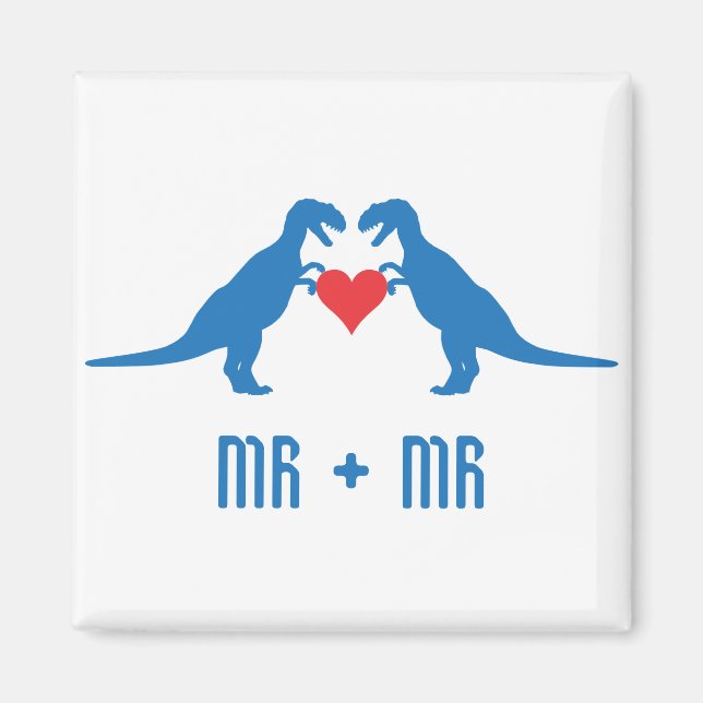 Aimant Mr+Mr - Love is Love Dinosaurs (Devant)