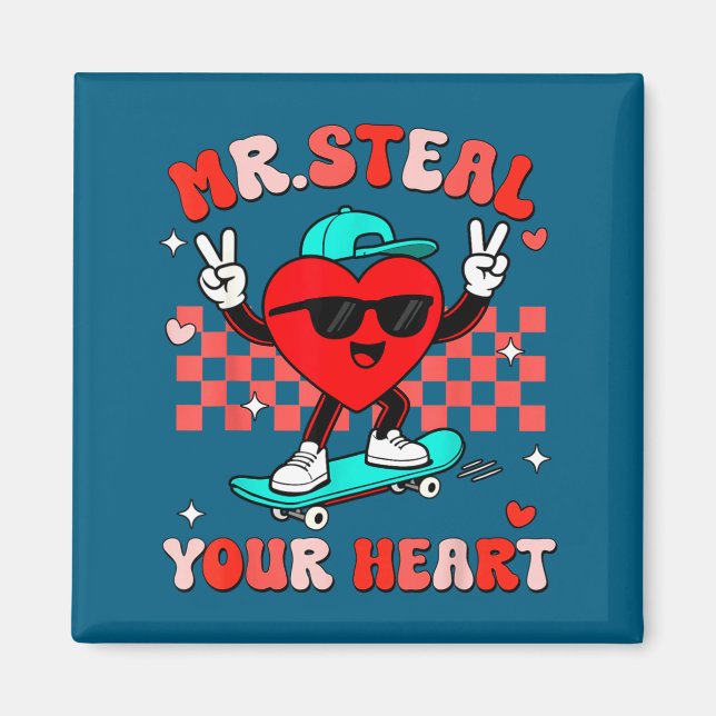 Aimant Mr Steal Your Heart For Boys Toddlers Valentine's  (Devant)