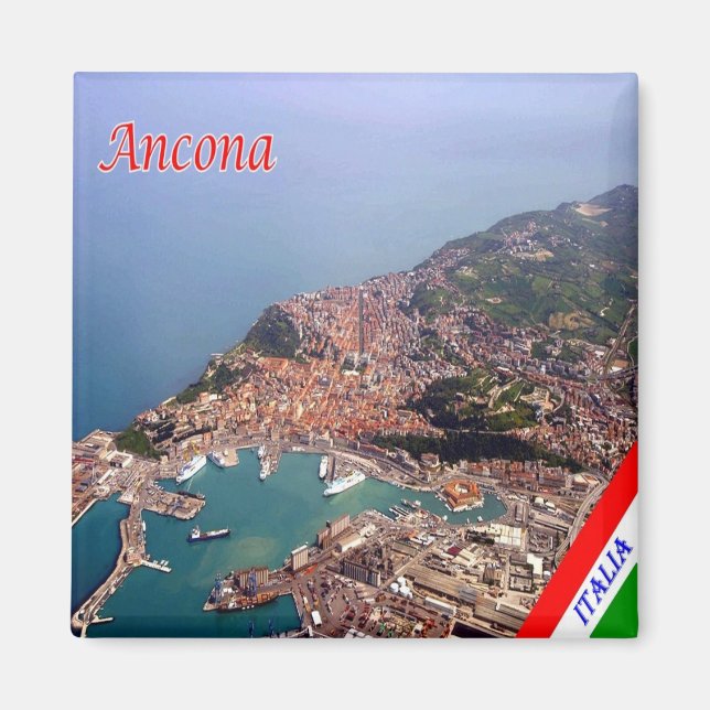 Aimant MRC026 ANCONA - Panorama - Marches - Italie - Réfr (Devant)