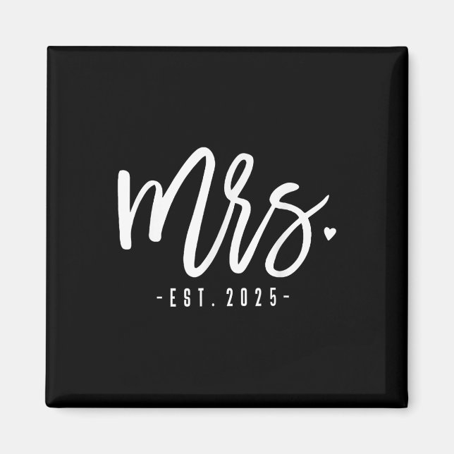 Aimant Mrs. Est. 2025 Just Married Wedding Couples Mr &am (Devant)