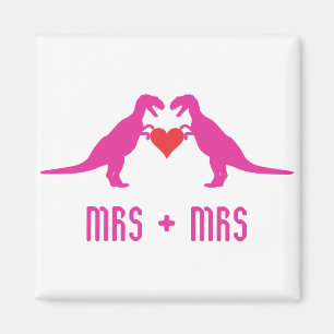 Aimant Mrs+Mrs - Love is Love Dinosaurs