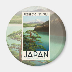 Aimant Mt Fuji Japon affiche Voyage Art Vintage