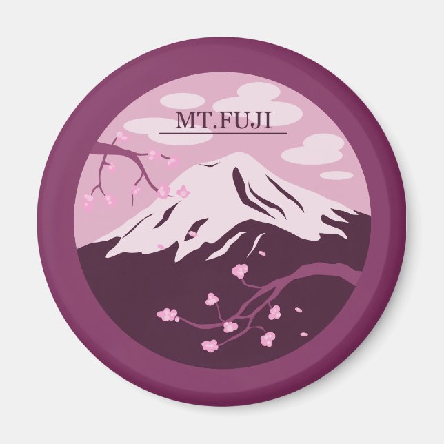 Aimant Mt. Fuji (rose) (Devant)