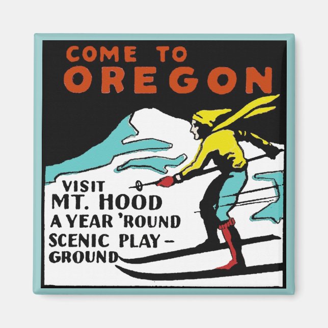 Aimant Mt. HOOD OREGON - Vintage voyage (Devant)