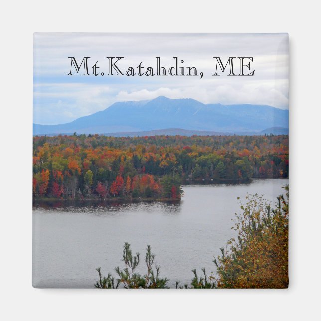 Aimant Mt Katahdin Dans L'Aimant D'Automne (Devant)