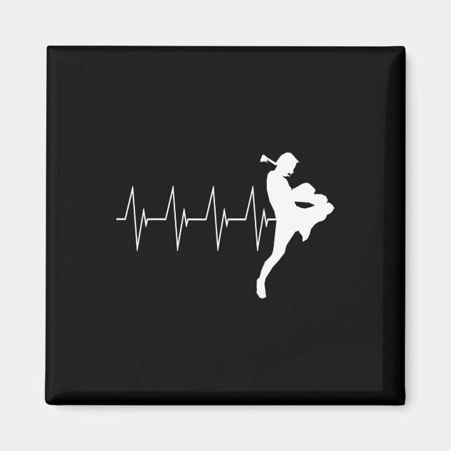 Aimant Muay Thai Heartbeat Thai Boxe (Devant)