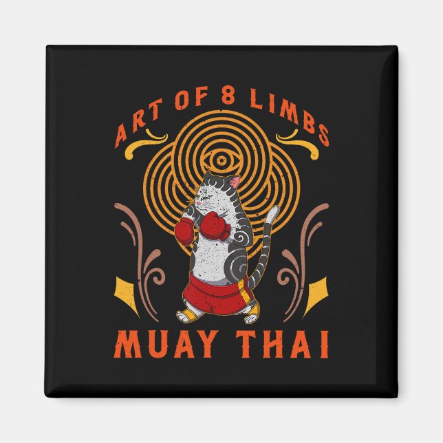 Aimant Muay Thai Thaïlande Poing Anneau Genou Technique d (Devant)