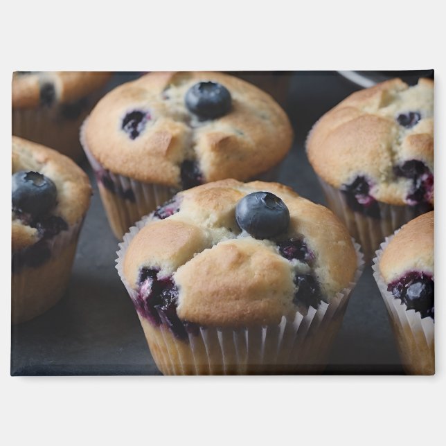 Aimant Muffins aux myrtilles (Recto)