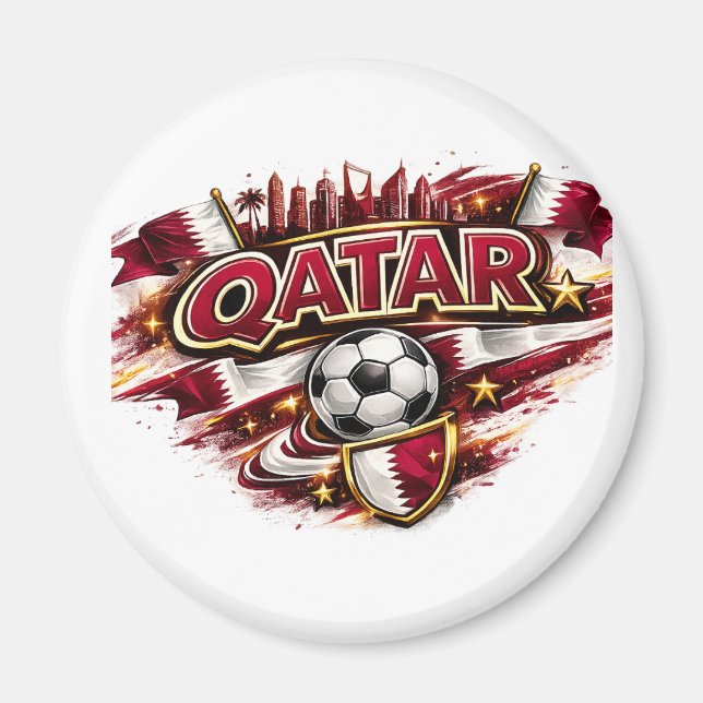 Aimant Mug pour supporter de football qatari | Supporter  (Devant)