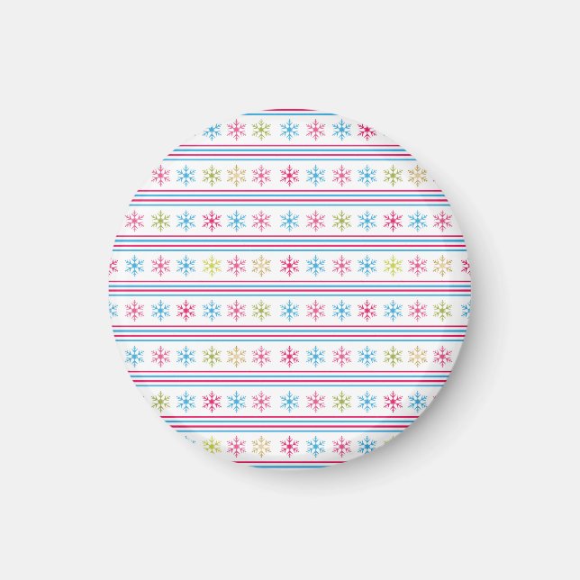 Aimant Multi-color snowflakes (Devant)