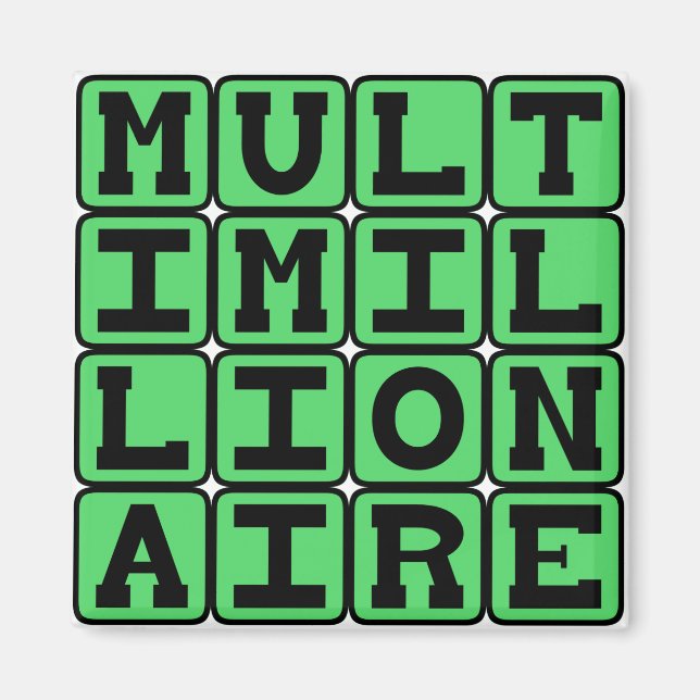 Aimant Multimillionnaire, Partagez La Richesse (Devant)
