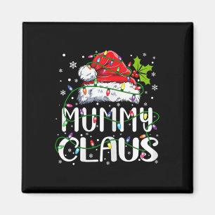 Aimant Mummy Claus Noël Père Noël Famille jumelle Chapeau