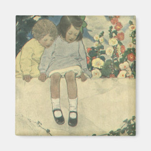 Aimant Mur de jardin Jessie Willcox Smith, Enfants vintag
