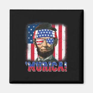 Aimant Murica Abe Lincoln 4 juillet Murica Patriotique Mo