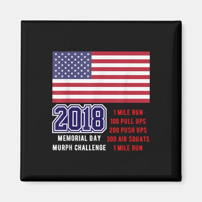 Aimant Murph Challenge 2018 Shirt Don Pour Memorial Day W (Devant)