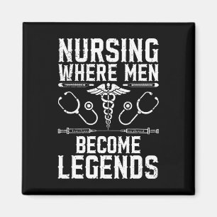 Aimant Murse Homme Infirmière Étudiante Homme Infirmière 