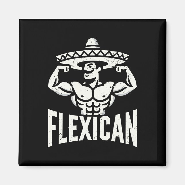 Aimant Muscle Flexique Mexicain Funny (Devant)