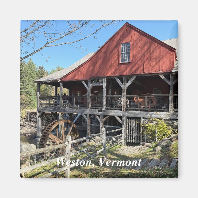 Aimant Musée du Vieux Moulin à Weston, VT (Devant)