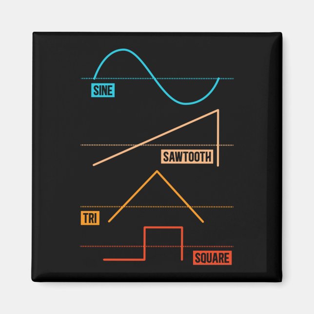 Aimant Musicien analogique Waveform vintage (Devant)