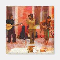 Musiciens de rue jouant de la guitare Mandoline et