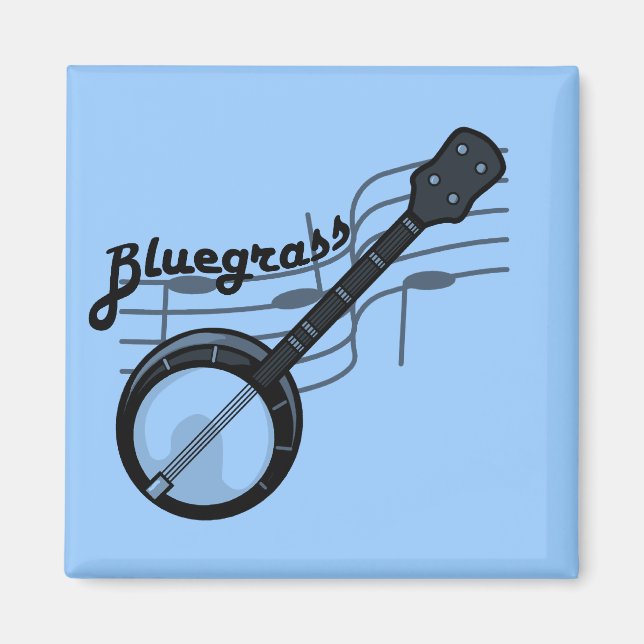 Aimant Musique Bluegrass avec banjo (Devant)