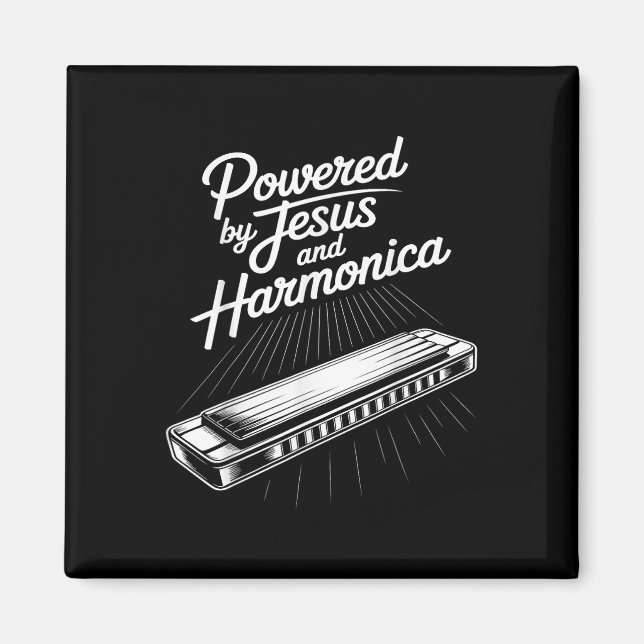 Aimant Musique Chrétienne Alimentée Par Jésus Et L'harmon (Devant)