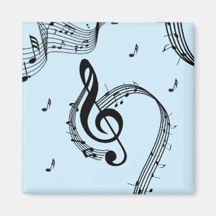 Aimant Musique clef de sol climaxique bleue