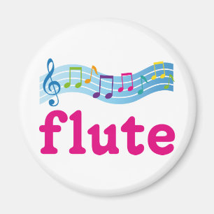 Aimant Musique colorée Personnel Flute Design Cadeau