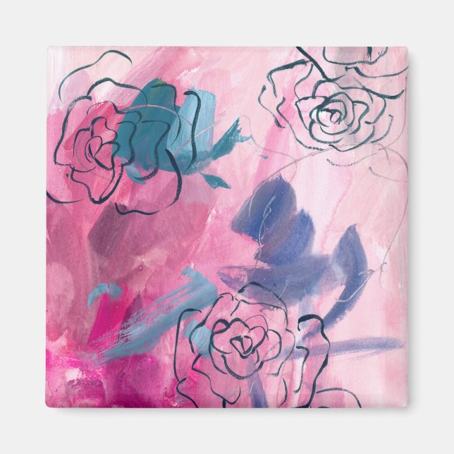 Aimant Musique intérieure - Croquis floral (Devant)