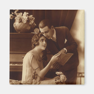 Aimant Musique Romantique Vintage, Amoureux de l'Amour et