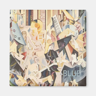Aimant Musique vintage, Jazz Art Déco, Rhapsody en Bleu
