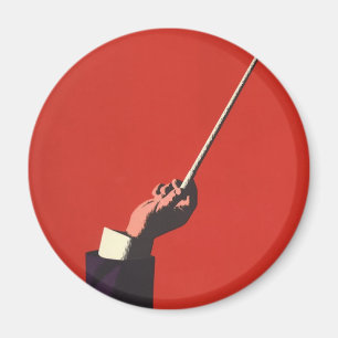 Aimant Musique vintage, main du chef tenant un baton