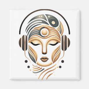 Aimant Musique Zen Minimaliste Déesse Géométrique Abstrai