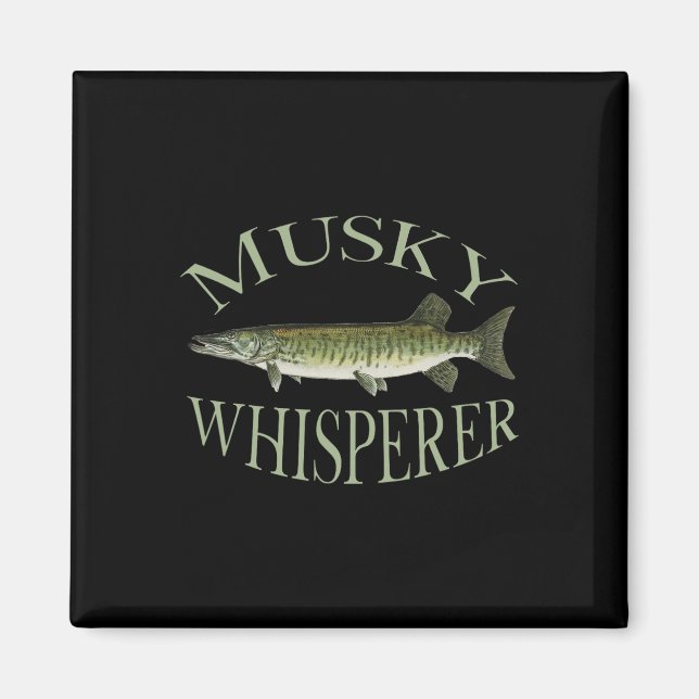 Aimant Musky Muskellunge Poisson Illustration Art Pêche E (Devant)