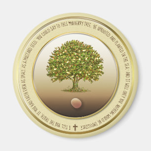 Aimant Mustard Seed cadeau Baptême Foi Cuisine Accessoire