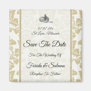 Aimant Musulman GoldEnregistrer l'invitation Date Magn