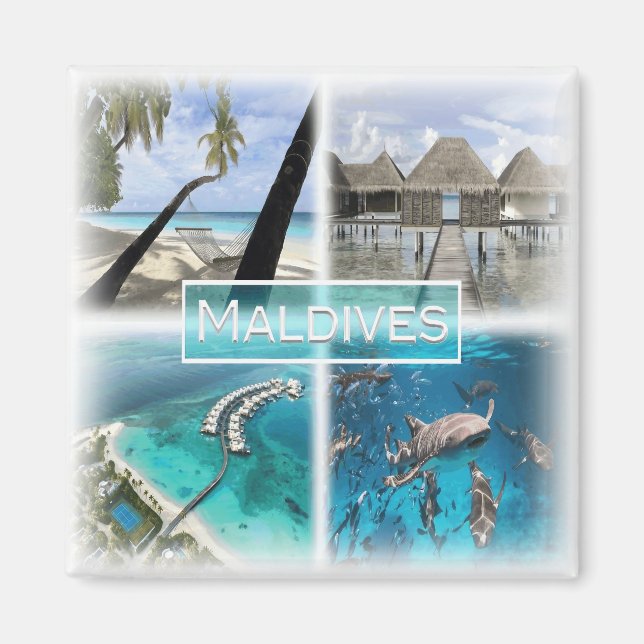 Aimant MV0022 Asie, Maldives, réfrigérateur (Devant)