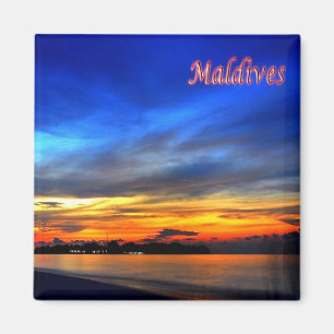 Aimant MV - Maldives - Coucher de soleil
