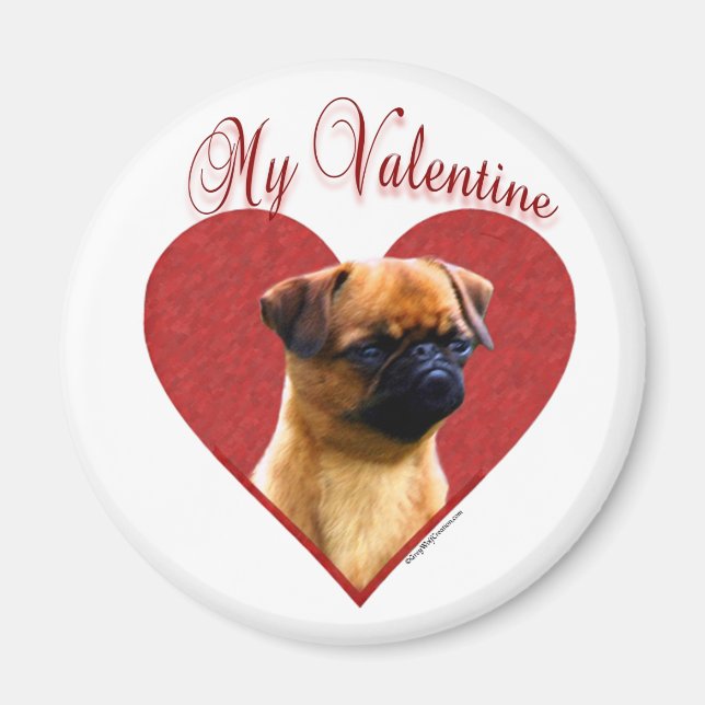 Aimant My Brussels Griffon Valentine (Devant)