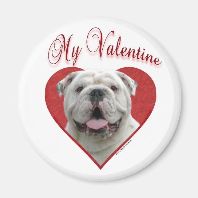 Aimant My Bulldog Valentine (Devant)