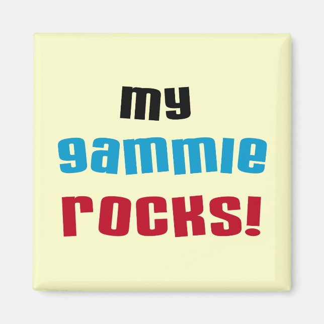 Aimant My Gammie Rocks T-shirts et cadeaux (Devant)