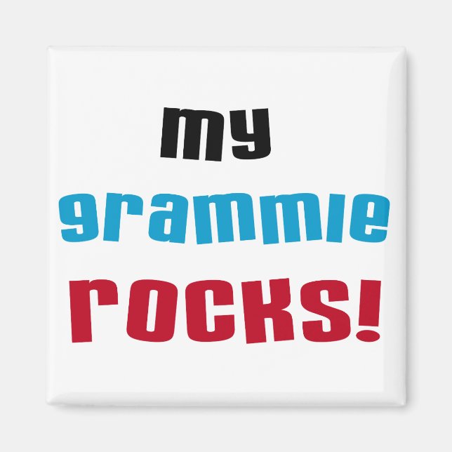 Aimant My Grammie Rocks T-shirts et cadeaux (Devant)