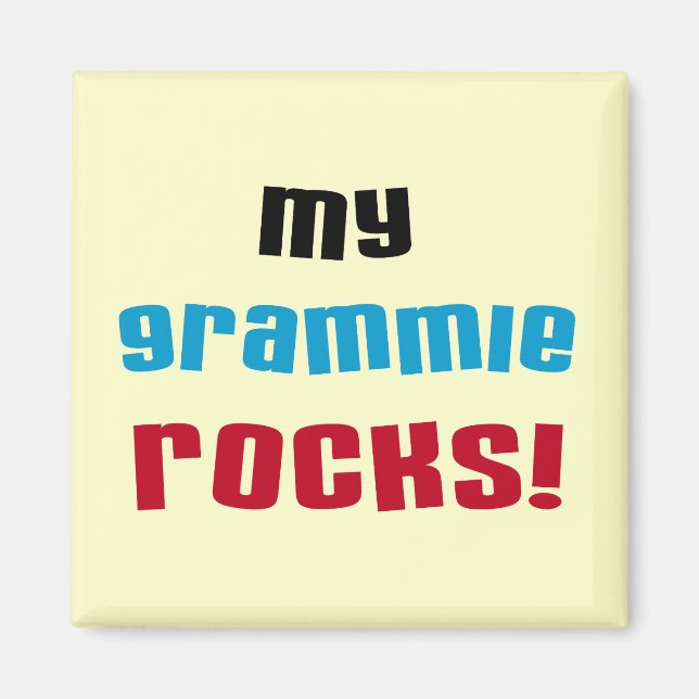 Aimant My Grammie Rocks T-shirts et cadeaux (Devant)