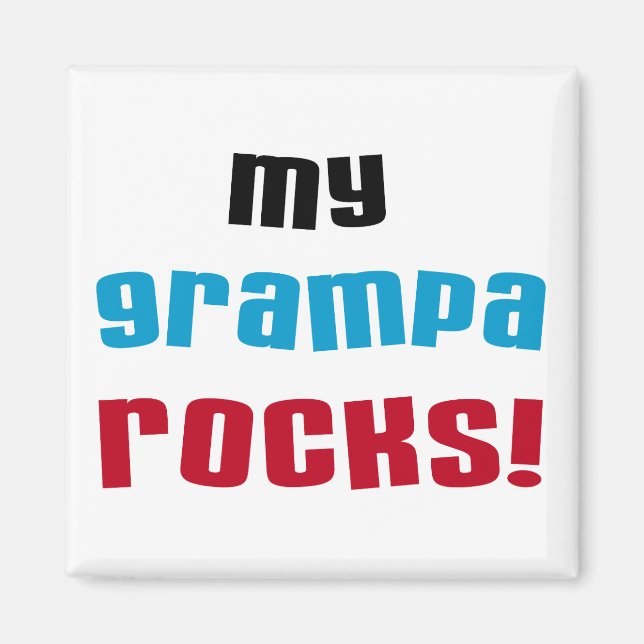 Aimant My Grampa Rocks T-shirts et cadeaux (Devant)