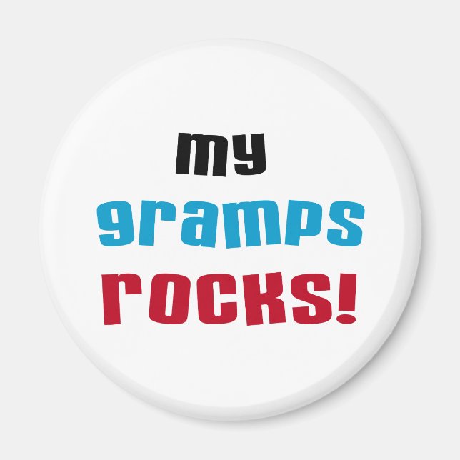 Aimant My Gramps Rocks T-shirts et cadeaux (Devant)
