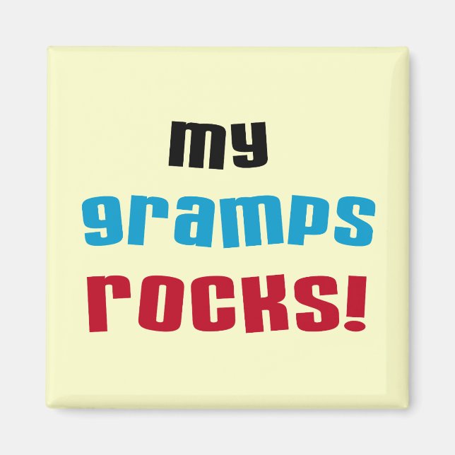 Aimant My Gramps Rocks T-shirts et cadeaux (Devant)