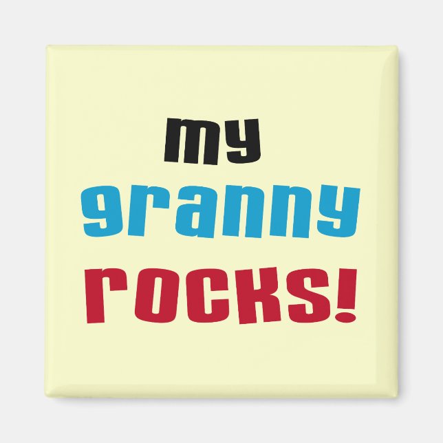Aimant My Granny Rocks T-shirts et cadeaux (Devant)