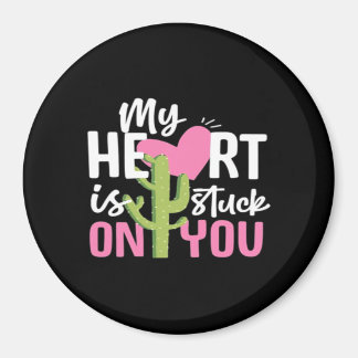 Aimant My Heart Is Stuck On You Cactus Heartfelt Design 
