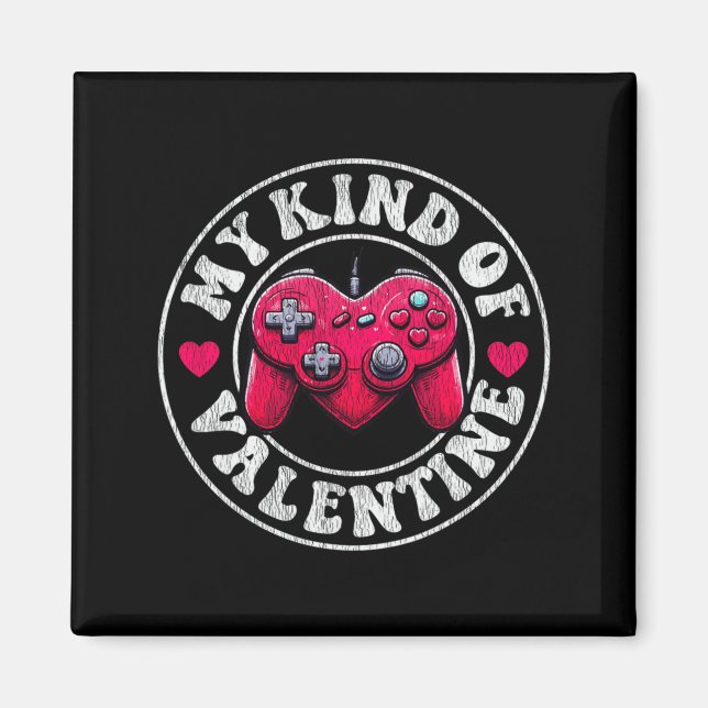 Aimant My Kind Valentine Gamer Cool Valentines Day Girl B (Devant)