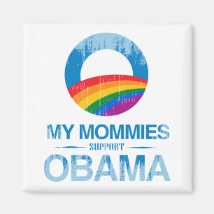 Aimant My Mommies soutient Obama Vintage.png